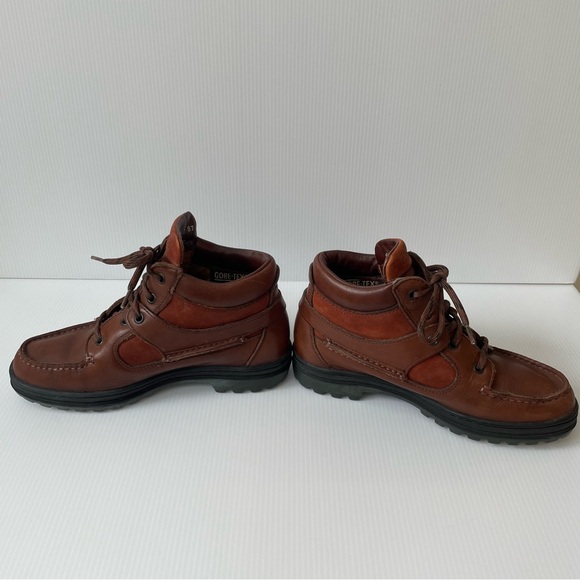 Timberland Leather Moccasin Chukka Brown Boots Women’s Sz 6 Waterproof Gore-tex - Picture 8 of 14